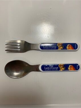 Disney Lady and the Tramp commemorative diamond edition Kids Fork and Spoon Set